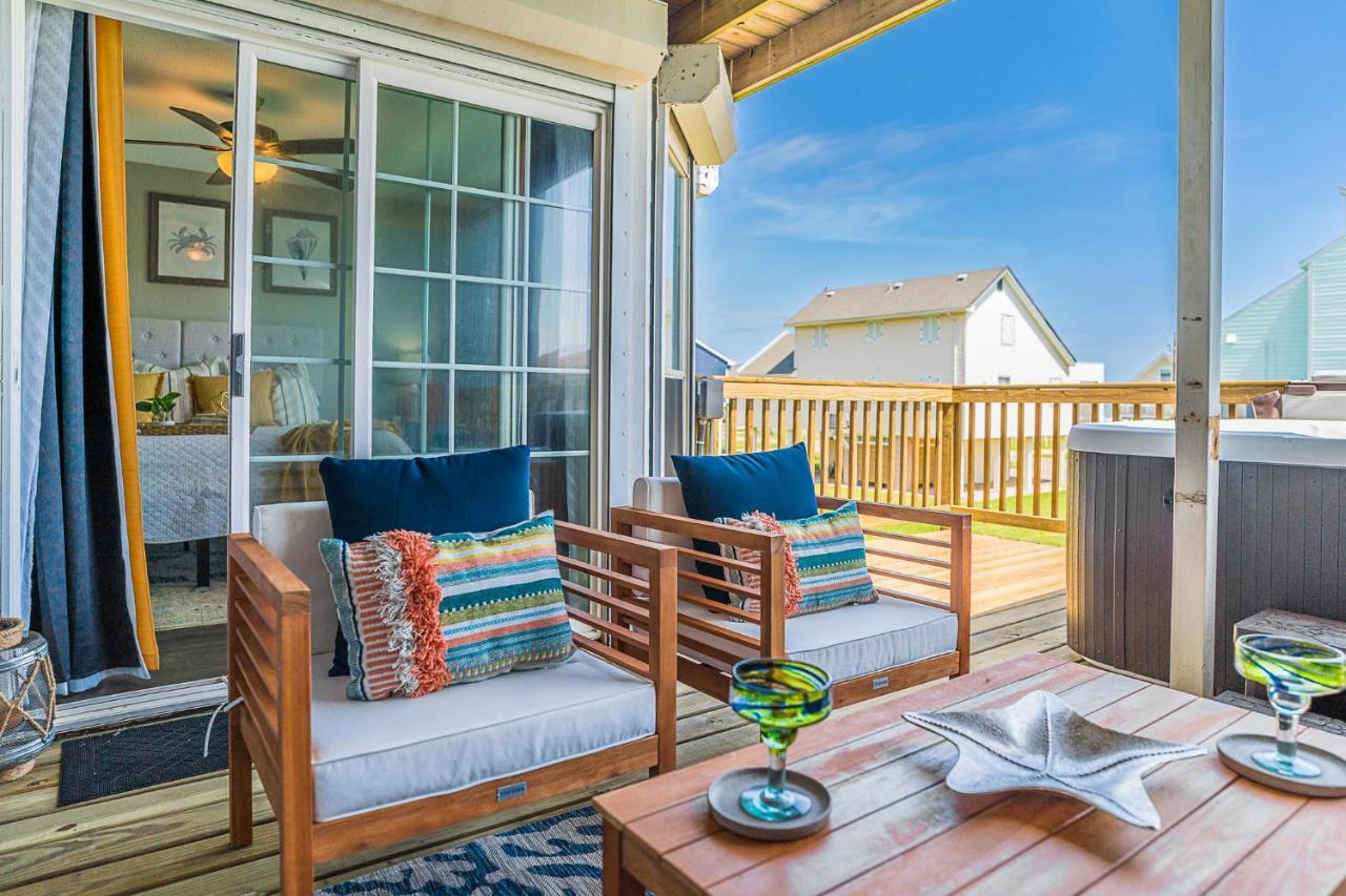 Hot Tub - Ocean Views - Steps To Private Beach - Quiet Location Galveston Exteriér fotografie